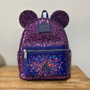 Disney Parks Disneyland Paris 30th Anniversary Loungefly Mini Backpack NWT